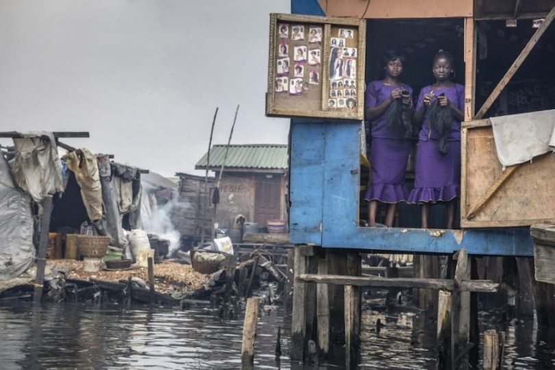 Beauty salon in Lagos, Nigeria. Photograph: Petrut Calinescu/Courtesy of Atkins CIWEM Environmental Photographer of the Year