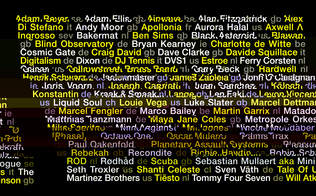 ADE - Line up