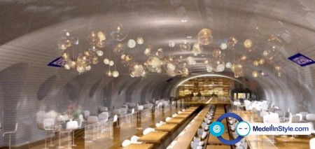 Estación Arsenal en Paris como parque restaurant.