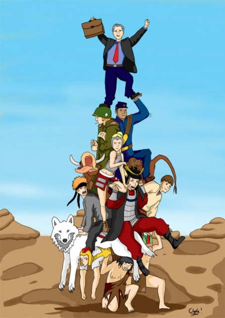 Human_Evolution_Pyramid_by_CrazyArtOddysee