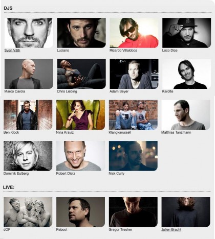 Line Up Love Family Park 2013